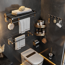 Light extravagant towel rack toilet free from punching bath towels in bath towels Shelf Wash Hands Black Gold Space Aluminum Pendant
