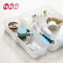 Fasola Japanese storage basket small mini storage box savings Blue small plastic mask wire storage basket