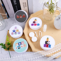 Invisible Glasses Box Beauty Pupil Box Cute Little Fresh Containing Box Cartoon Nearsighted Partner Double-League Care Box