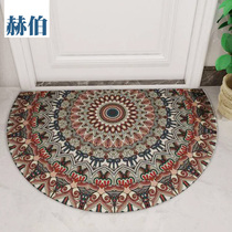 Bedroom entry door American absorbent European mat semi-round door mat non-slip carpet household mat floor mat