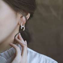s925 Pure Silver Needle Staggered Ear Nail 2021 New Ins Wind Fashion Design Earrings Minimalist Temperament Earrings