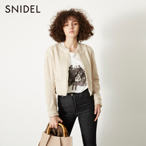 SNIDEL autumn and winter sweet small fragrant style tweed tassel short coat SWFJ194019