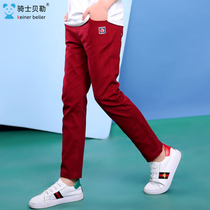 Boy long pants spring autumn casual pants loose tide children pants mens pure cotton 2022 new childrens clothes CUHK Tong Han version