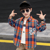 Boy Plaid Shirt Spring Autumn Summer New 2022 Ocean Gas Casual Linchings CUHK Childrens Baby Thin Jacket Tide