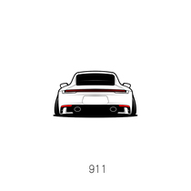 Suitable for Porsche 911 low-lying car scratch models sticker car friends will personality car stickers custom HF Silhouette