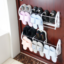 Door rear Hanging Shoe Rack Slippers Rack Home containing deity Perforated Wall-mounted Hanging Wall Shoe Shelve Shelve