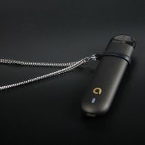 Applicable ammo necklace firearm tobacco rod universal Black lanyard sleeve metal chain with silicone ring hanging neck hanging chain