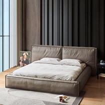 Ideolar minimalist double tatami 1 5 m 1 8 m Nordic Wedding Bedside Nu Leather Modern Minima Soft Bed