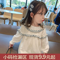 Foam's customized child costume girl leaf-collar shirt female baby spring and autumn long sleeve shirt children's shirt