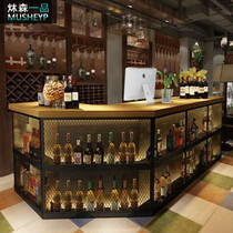  Retro cashier Industrial style small shop Barbecue shop Restaurant bar bar Wrought iron clothing store Corner counter