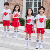 School uniform set Summer clothes for primary school students Childrens class clothes Summer kindergarten garden clothes Sports performance of June 1 Sports Games