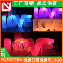  Customized advertising campaign Inflatable brand Inflatable luminous alphanumeric lighting Gas mold Bar stage decoration