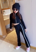 South Korean girl suit 2022 spring dress new girl CUHK child Han version dancing spring and autumn trendy foreign air two sets