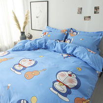 Doxa A dream bed sheet covered with hood cartoon children 4 beds 4 beds Cat Boy Machine Cat Three Sets