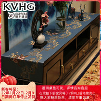 KVHG New Chinese Tea Table Cloth Table Mat Embroidered TV Cabinet Tablecloth Chinese Style Cover Towel Table Flag Shoe Cabinet Cover Cloth
