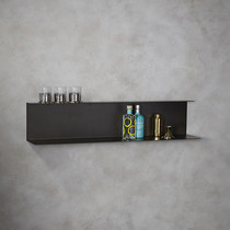 Nordic wall shelf living room wall hanging wall partition shelf bedroom wrought iron bookshelf simple modern decorative shelf