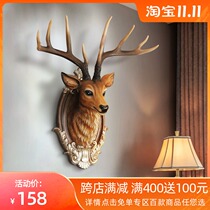 American deer head decoration wall hanging living room TV background wall hanging decoration creative porch wall decoration pendant
