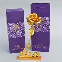 2021 Gold Foil Rose Platinum Flower Gift Box Tanabata Lover Teachers Day Girlfriend Wife Creative Birthday Gift