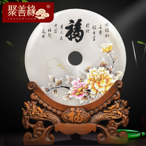 Ping an buckle ornaments Jade move to the new home gift office home living room wine cabinet decorations ornaments