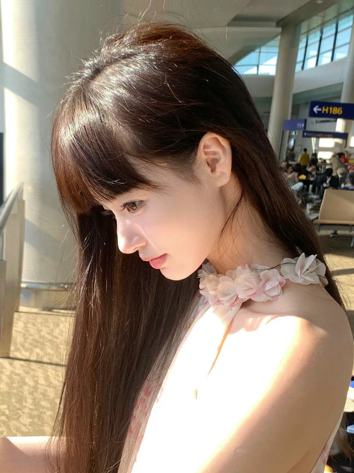 真我黑长直漫画齐刘海假发套 全真发整顶设计 自然隐形无痕贴合 长发飘逸顺滑