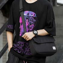 Summer single shoulder bag Male street Tide Cards Skew Satchel Bag for students Postbags Cross-pack Light Slip Backpack Mens Bag