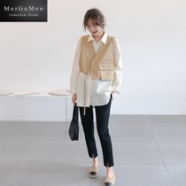 MORGOMON car machine Machia shirt suit net red gestation woman dress stylish shirt long sleeves go out LL0812