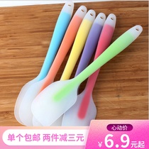 Baking tool big number integrated high temperature resistant silicone scraper rubber shovel cake scraper cream smear knife stirring knife