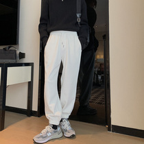 Hualun winter corduroy elasticated waist sports casual pants mens droop feeling ins plus plus plush thick warm leggings