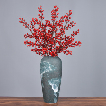 Jingdezhen vintage ceramic vase ornaments inserted dried flowers living room TV cabinet entrance modern simple pottery pot hydroponic device