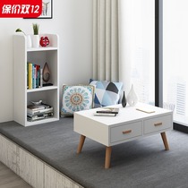 Household bay window table small coffee table simple modern Mini Zen Kang table Nordic tea table storage locker low table