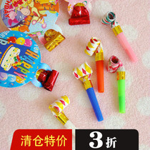 Birthday blowing dragon blowing whistle Cup dinner plate glasses straw glasses straw party supplies Festival toys