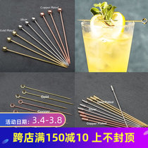 10 Loaded Creative Stainless Steel Cocktails Marteni Olive Pin Olives olive-signed fruit fork Cocktail Sign Steel Needle
