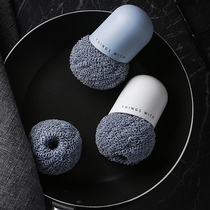 Household wash pan wipe pan shabu pan decontamination cleaning ball with handle does not hurt pot brush kitchen cleaning lazy brush artifact