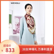 Masterpiece real silk scarves double sided heterochromatic printed large square towels 2019 autumn and winter new peonies Landscape Gift Boxes