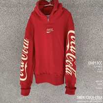 (Official direct mail) SMFK Coca-Cola cotton fabric Chinese red hoodie bean same sweater