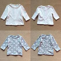 D Home 0-9 months newborn baby long sleeve round neck t-shirt pure bamboo festival cotton male and female blouses undershirt spring and autumn blouses