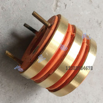 3-ring three-way collector ring inner diameter 30 outer diameter 65 height 48 conductive slip ring keyway 6 screw post copper ring customized