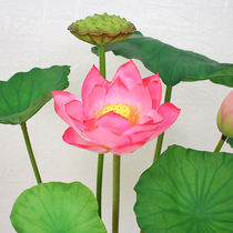 Artificial fake lotus flower for Buddha Lotus garden landscape pool decoration Silk cloth lotus leaf landscaping arrangement Chinese restaurant