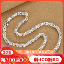 999 sterling silver faucet necklace men fashion domineering chain foot silver tide men necklace silver jewelry gift for boyfriend