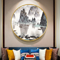 Baixueshi Qianfeng competition show new Chinese round decorative painting porch landscape painting corridor aisle tea room feng shui hanging painting