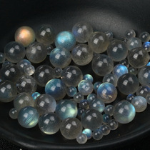 Natural blue moon photostone bulk porous diy string beads accessories draw stone scattered pearl semi - finished crystal ring surface