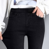 Elastic waist 2021 new spring and autumn black outer wear leggings cowgirl magic thin all-match pencil pants