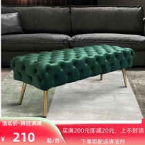 Nordic Light Lavish Strip Sofa stool Home doorway Shoes Stool Cloister room Dining Room Bedroom Log Art Bed Tailstool