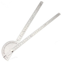 Angle ruler hand gauge 180 degree steel angle simple protractor double arm protractor 250MM