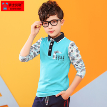Knight Belle Boy clothing 2022 new boy long sleeve T-shirt Spring autumn childrens T-shirt CUHK child blouses spring clothing