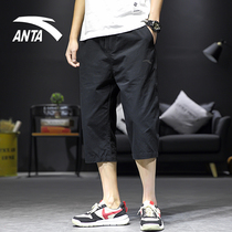 Anta Capri pants Mens Shorts Summer Thin 2021 New Student Leisure Running Sports Black 7 Mens Pants