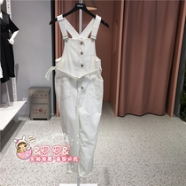 ONLY2022 spring new domestic high-waisted slim straps nine-point pants jeans female 12217L001