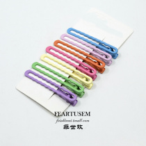 Korean version of net Red simple color hairclip sweet matte duckbill clip hair accessories card banghai clip clip female