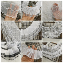 White doll lace skirt Lolita fold lace retro style skirt sleeve doll skirt lace accessories