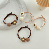 Milk Curry flower hair rope cute frosted ball ball head Hairband sweet girl Korean New tie hair accessories